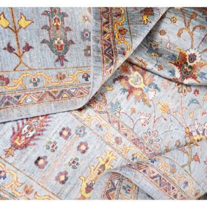 Oriental Sultani Grey Washable Rug 12x8.6 ft Traditional - Rugs 1