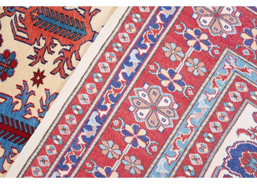 Premium Red Oriental Rug Traditional Sherwan Hand-Knotted with Wool