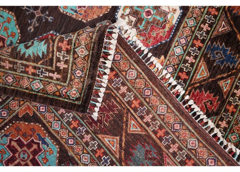 Premium Sultani Traditional Multi Colour Rug 10x6.9 ft Hand-Knotted - Rugs 1