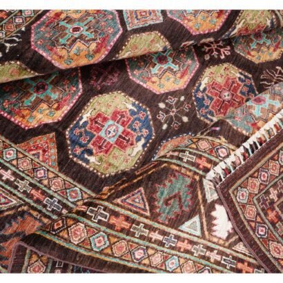 Premium Sultani Traditional Multi Colour Rug 10x6.9 ft Hand-Knotted - Rugs 1