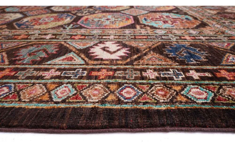 Premium Sultani Traditional Multi Colour Rug 10x6.9 ft Hand-Knotted - Rugs 1