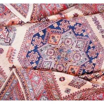 Red Beige Area Rug Hand-Knotted 10x6.9 ft Traditional Sirvan - Rugs 1