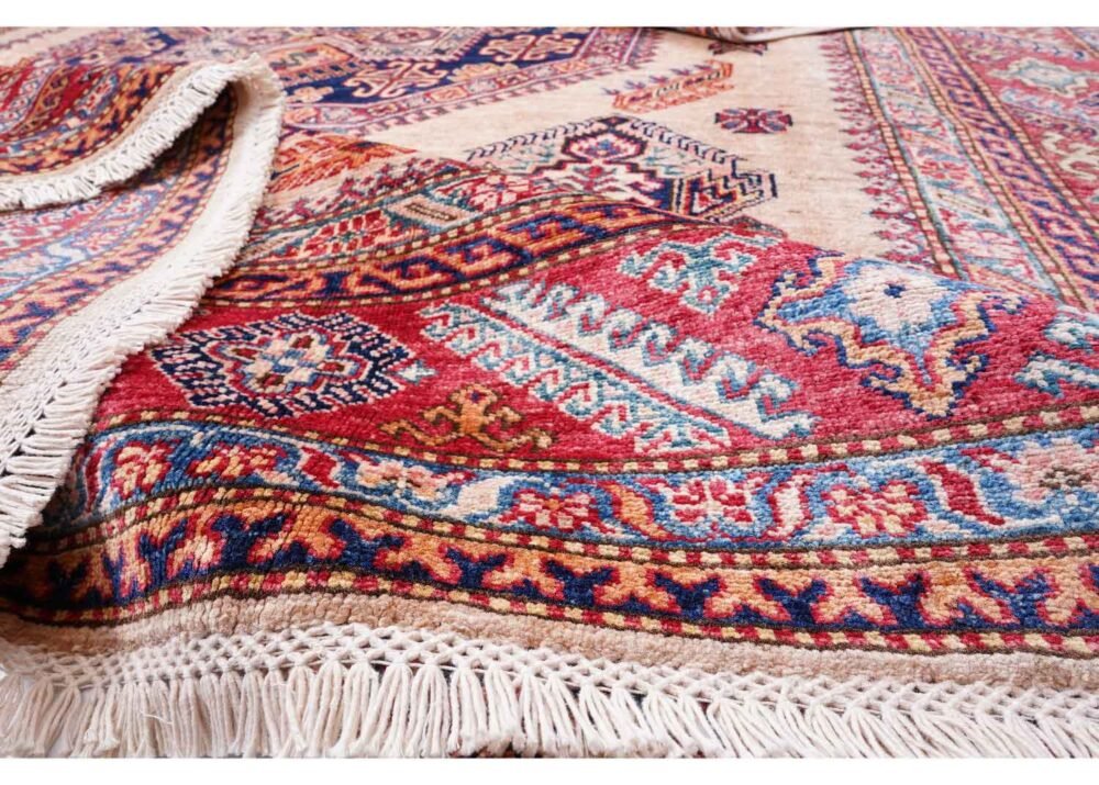 Red Beige Area Rug Hand-Knotted 10x6.9 ft Traditional Sirvan - Rugs 1