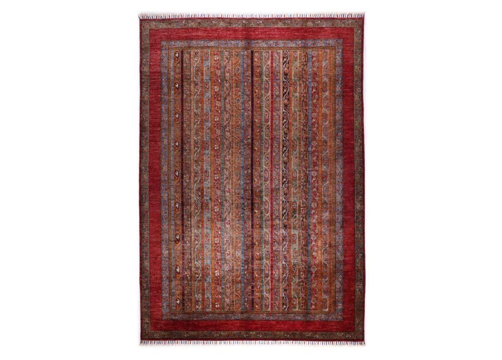 Rustic Rugs for Living Room Hand-Knotted Traditional Shawal 9.9x7 ft - Rugs 1