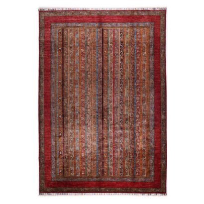 Rustic Rugs for Living Room Hand-Knotted Traditional Shawal 9.9x7 ft - Rugs 1