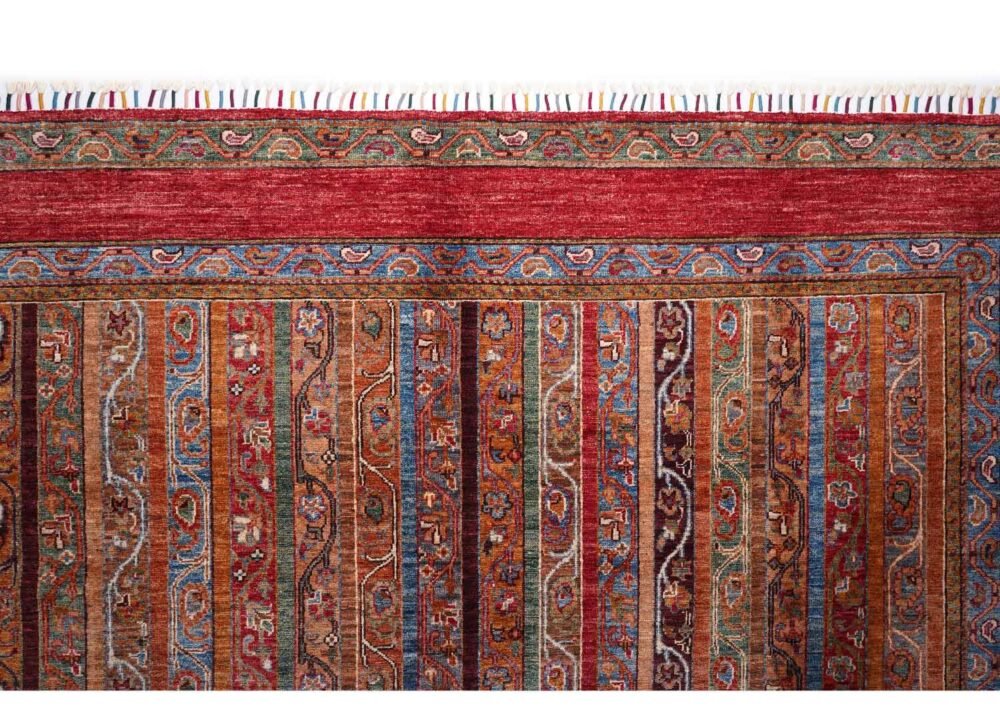 Rustic Rugs for Living Room Hand-Knotted Traditional Shawal 9.9x7 ft - Rugs 1