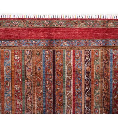 Rustic Rugs for Living Room Hand-Knotted Traditional Shawal 9.9x7 ft - Rugs 1