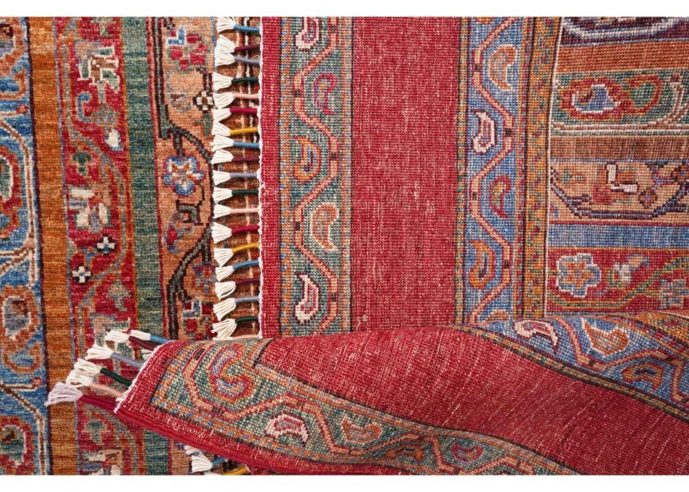 Rustic Rugs for Living Room Hand-Knotted Traditional Shawal 9.9x7 ft - Rugs 1