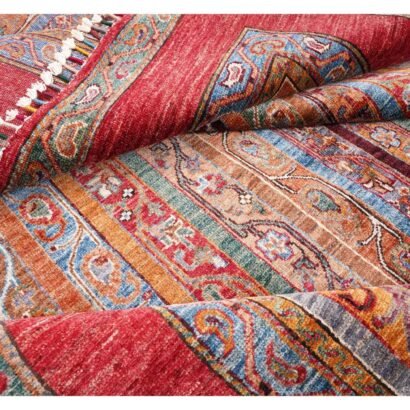 Rustic Rugs for Living Room Hand-Knotted Traditional Shawal 9.9x7 ft - Rugs 1