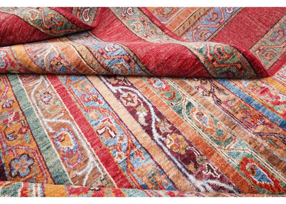 Rustic Rugs for Living Room Hand-Knotted Traditional Shawal 9.9x7 ft - Rugs 1