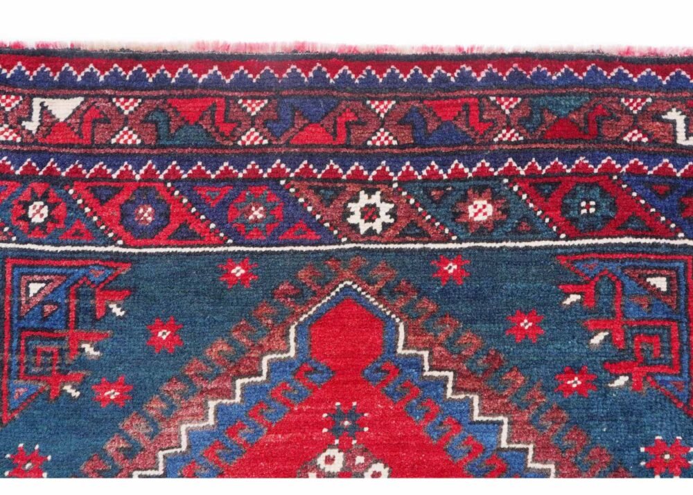 Semi-old Traditional Dosemealti Brown and Red Rug 5x3 ft