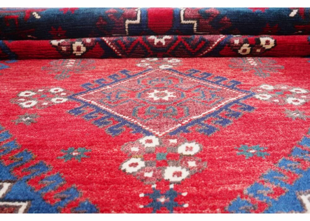 Semi-old Traditional Dosemealti Brown and Red Rug 5x3 ft