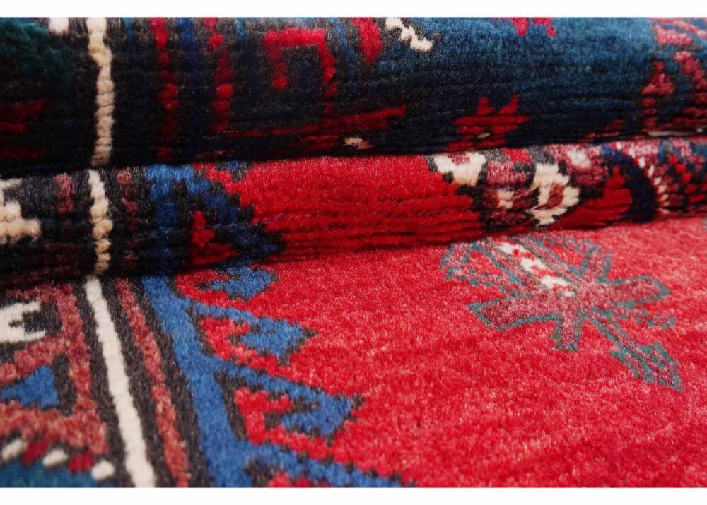 Semi-old Traditional Dosemealti Brown and Red Rug 5x3 ft