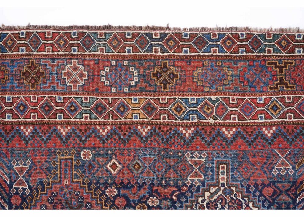 Shiraz Traditional Vintage Wool Rug Hand-knotted 6x4.5 ft