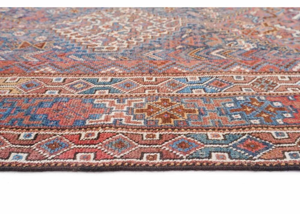 Shiraz Traditional Vintage Wool Rug Hand-knotted 6x4.5 ft