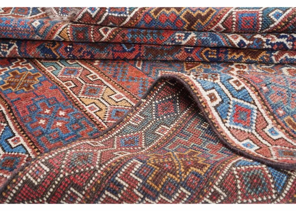 Shiraz Traditional Vintage Wool Rug Hand-knotted 6x4.5 ft