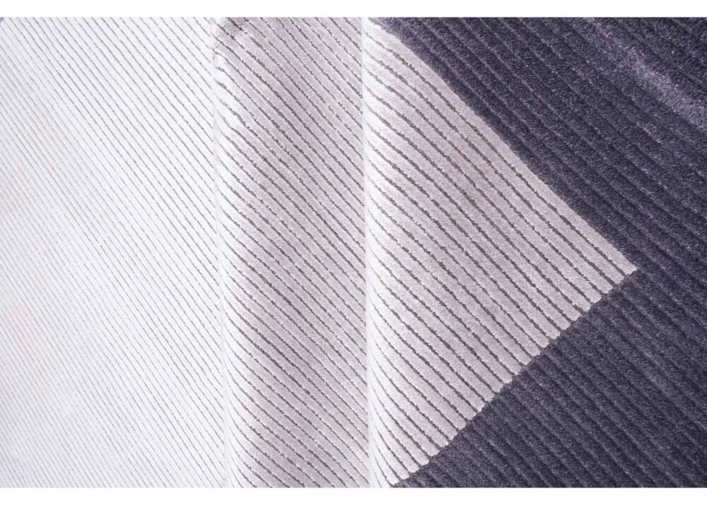 Striped Pattern Modern Kitchen Rugs Grey-Blue 6.5x9.8 ft
