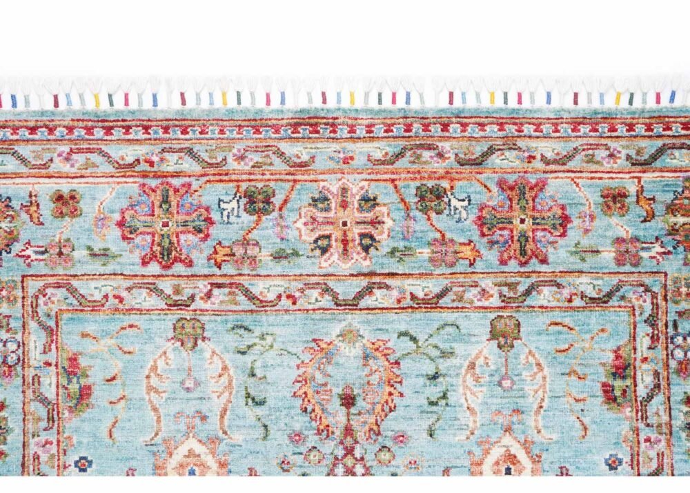 Stylish Sultani Oriental 6 x 4 Area Rugs - Traditional Blue-Orange