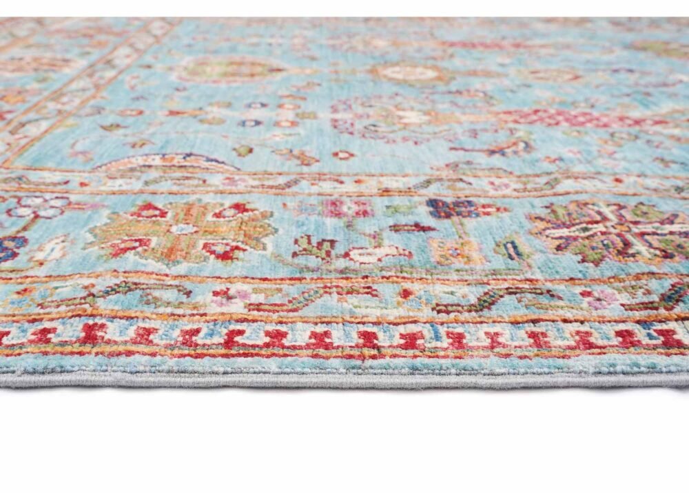 Stylish Sultani Oriental 6 x 4 Area Rugs - Traditional Blue-Orange