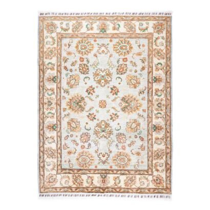Sultani Blue Brown Area Rug Traditional Wool-Cotton 6.3x4.8 ft - Rugs 1