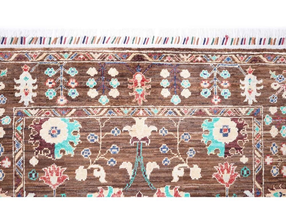 Sultani Dark Brown Oriental Rug Hand-Knotted Traditional 5.9x4 ft - Rugs 1