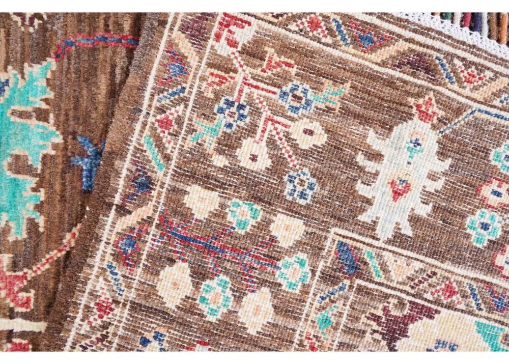 Sultani Dark Brown Oriental Rug Hand-Knotted Traditional 5.9x4 ft - Rugs 1
