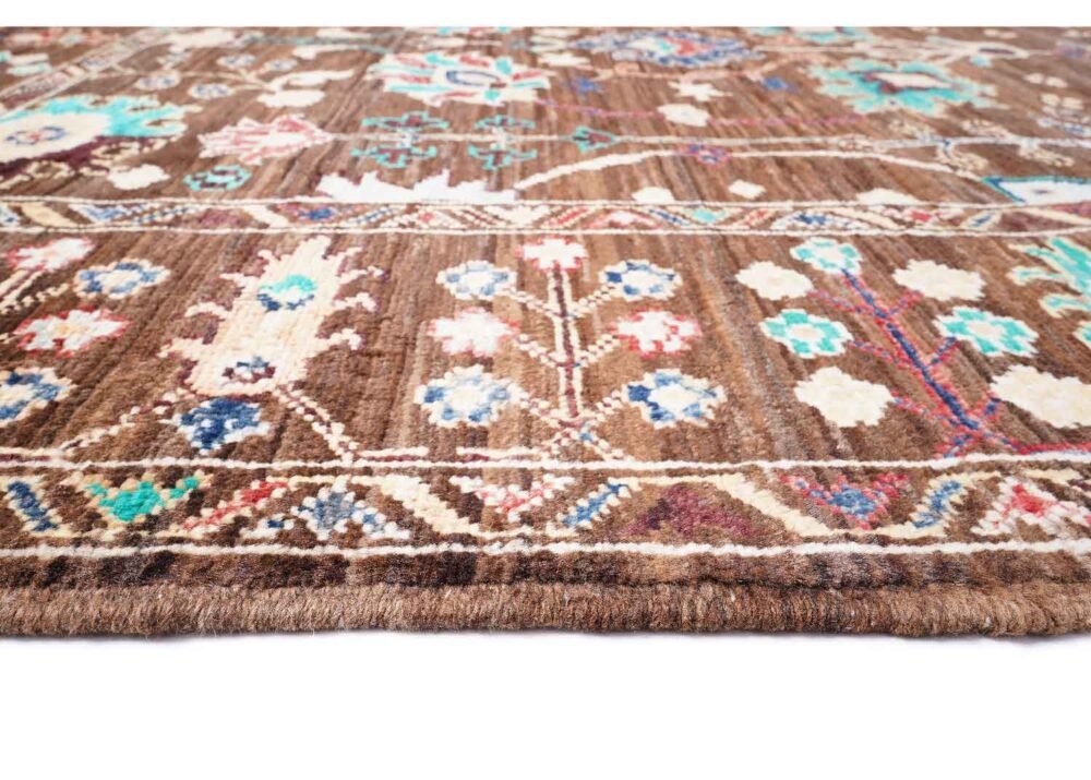 Sultani Dark Brown Oriental Rug Hand-Knotted Traditional 5.9x4 ft - Rugs 1