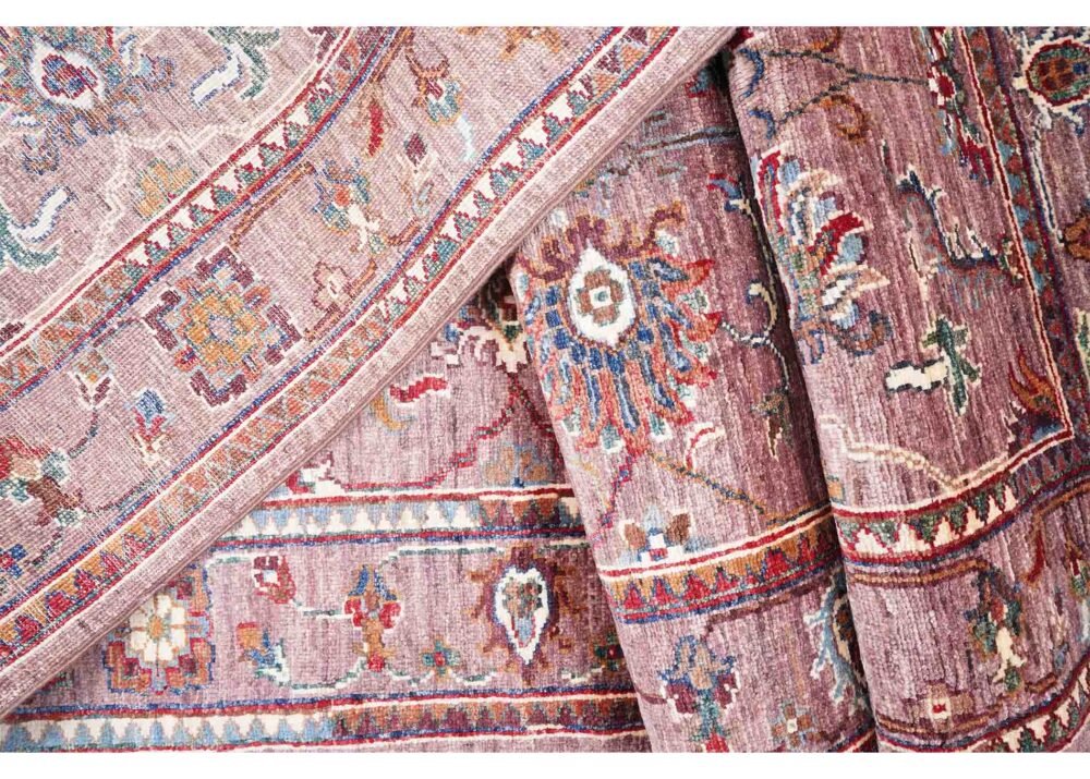 Sultani Floral Runner for Stairs Over Wood 8x2.7 ft hand-knotted