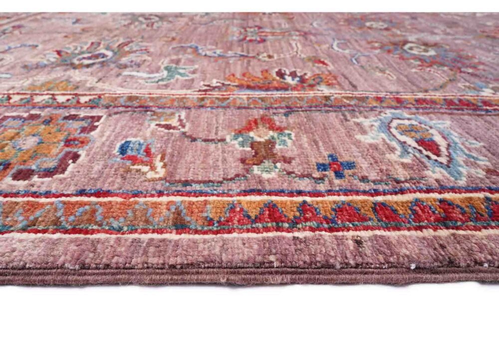 Sultani Floral Runner for Stairs Over Wood 8x2.7 ft hand-knotted