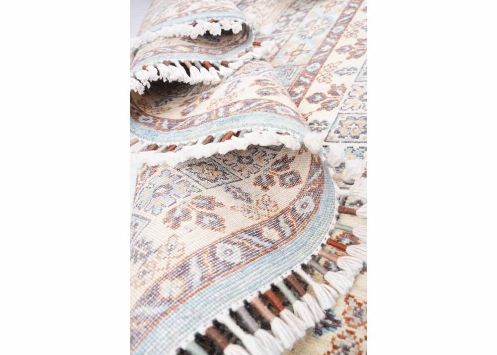 Traditional Memluk Rug Beige Brown - Geometric Pattern 6.5x4.9 ft