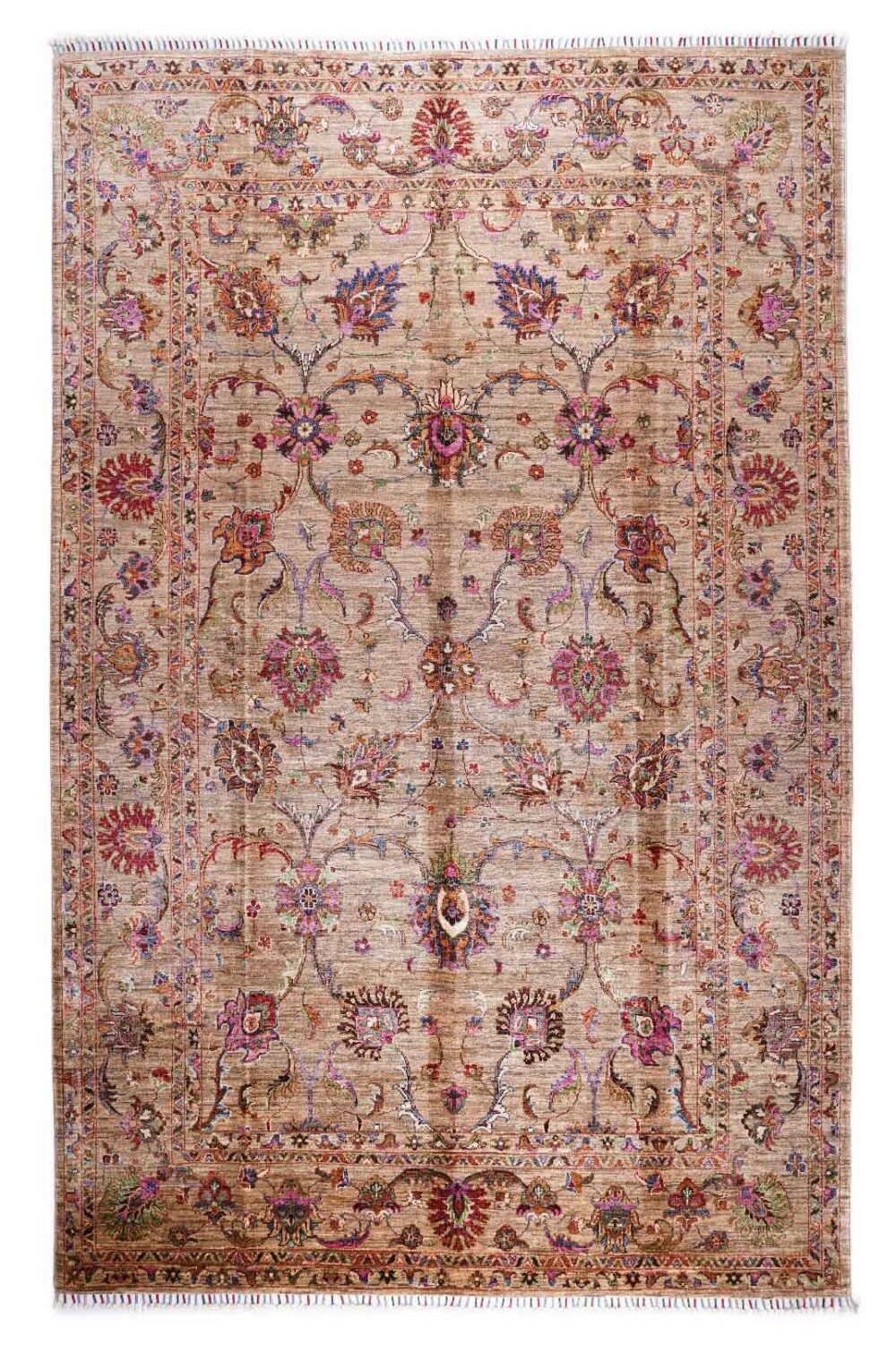 Traditional Oriental Sultani Brown Washable Rug 10.2x6.6 ft - Rugs 1