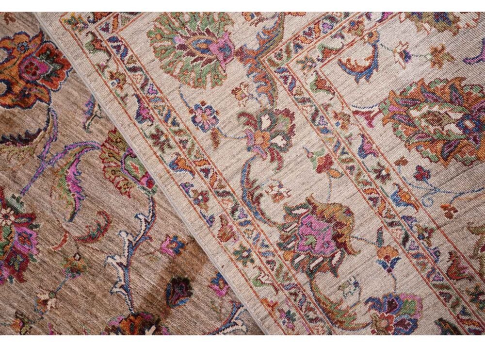 Traditional Oriental Sultani Brown Washable Rug 10.2x6.6 ft - Rugs 1