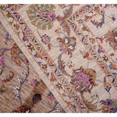 Traditional Oriental Sultani Brown Washable Rug 10.2x6.6 ft - Rugs 1