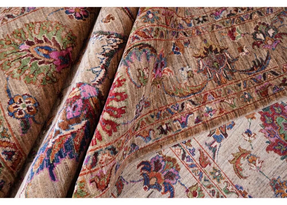 Traditional Oriental Sultani Brown Washable Rug 10.2x6.6 ft - Rugs 1