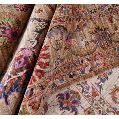 Traditional Oriental Sultani Brown Washable Rug 10.2x6.6 ft - Rugs 1
