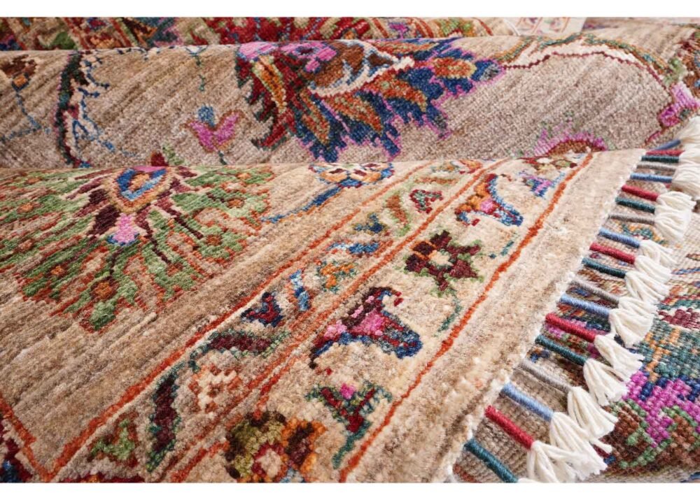 Traditional Oriental Sultani Brown Washable Rug 10.2x6.6 ft - Rugs 1