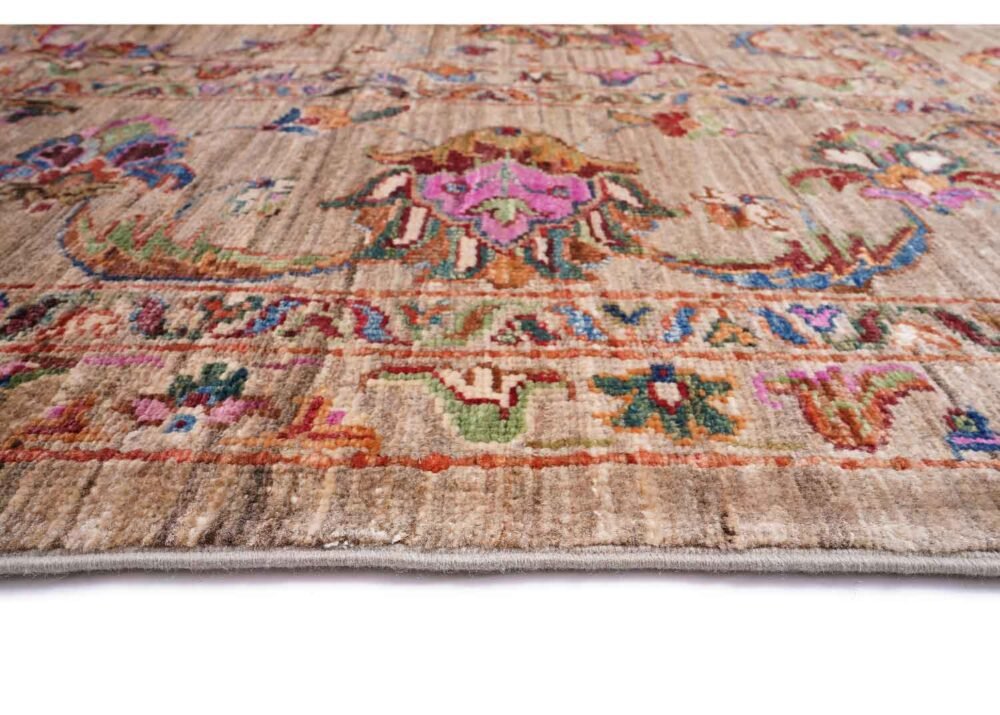 Traditional Oriental Sultani Brown Washable Rug 10.2x6.6 ft - Rugs 1