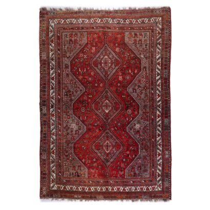 Traditional Shiraz Vintage Area Rugs Hand-Knotted 9.8x7.2 ft - Rugs 1
