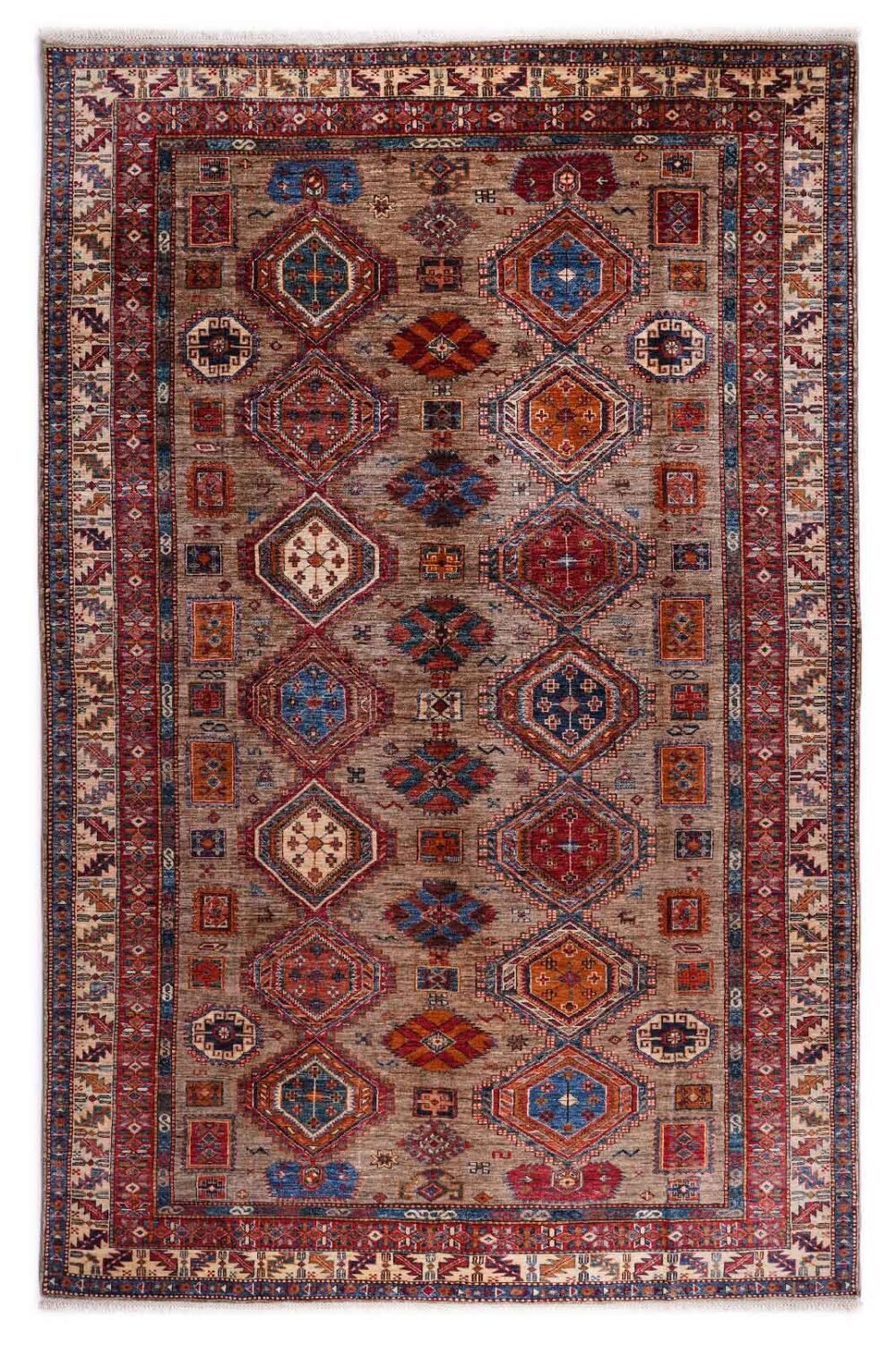 Traditional Sirvan Hand Knotted Area Rugs 10x6 ft Brown-Red - Rugs 1