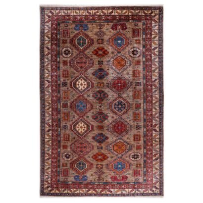 Traditional Sirvan Hand Knotted Area Rugs 10x6 ft Brown-Red - Rugs 1