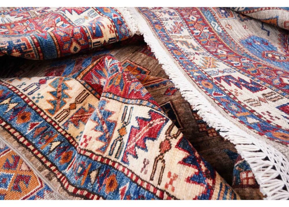 Traditional Sirvan Hand Knotted Area Rugs 10x6 ft Brown-Red - Rugs 1