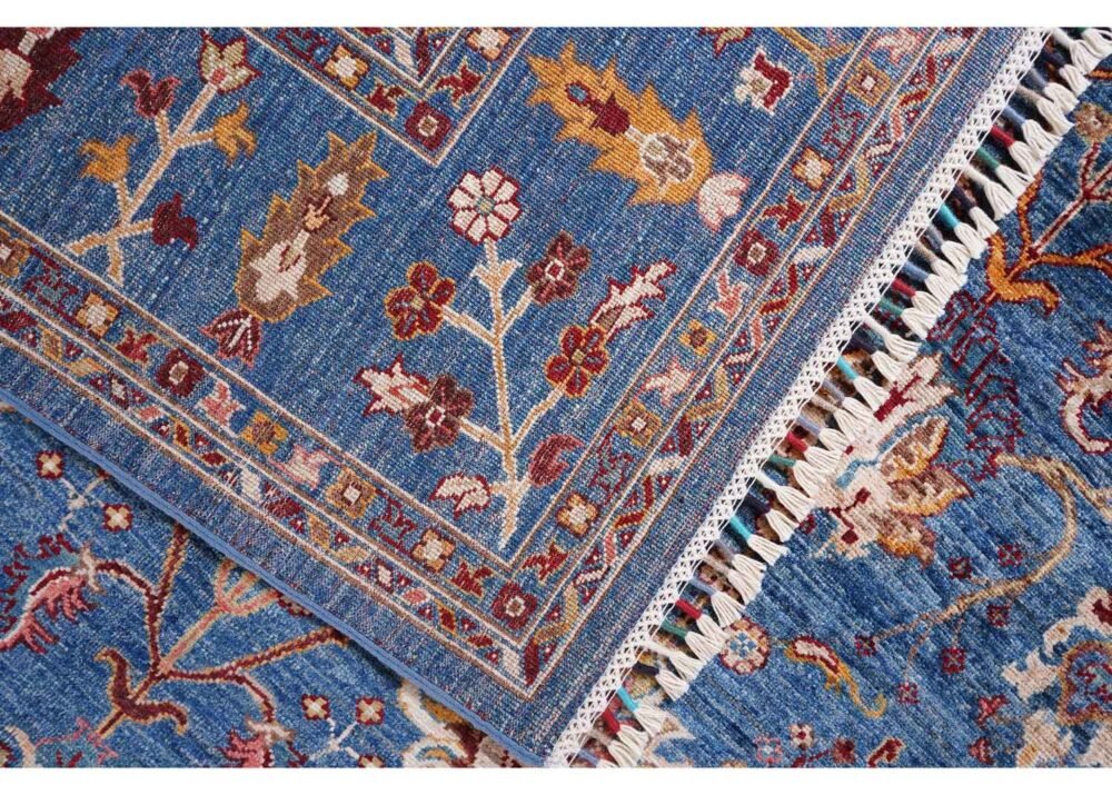 Traditional Sultani Extra Large Blue Rug Oriental 9.8x6.6 ft - Rugs 1