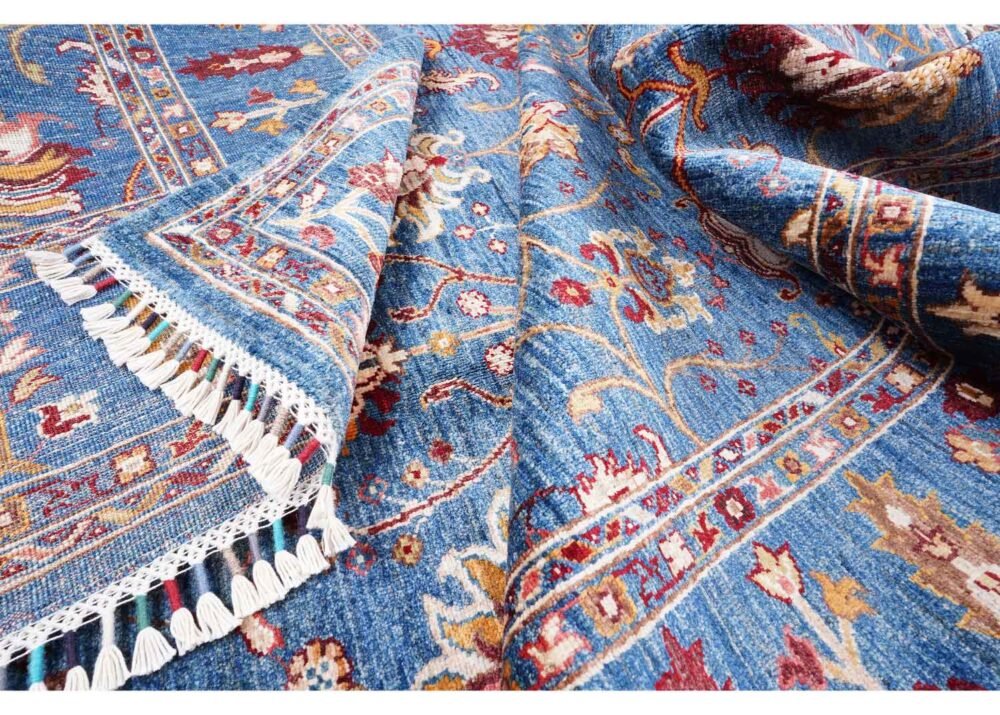 Traditional Sultani Extra Large Blue Rug Oriental 9.8x6.6 ft - Rugs 1