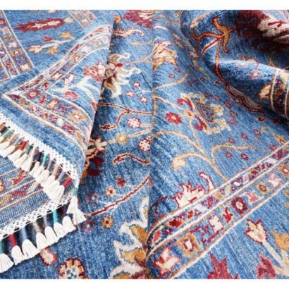 Traditional Sultani Extra Large Blue Rug Oriental 9.8x6.6 ft - Rugs 1
