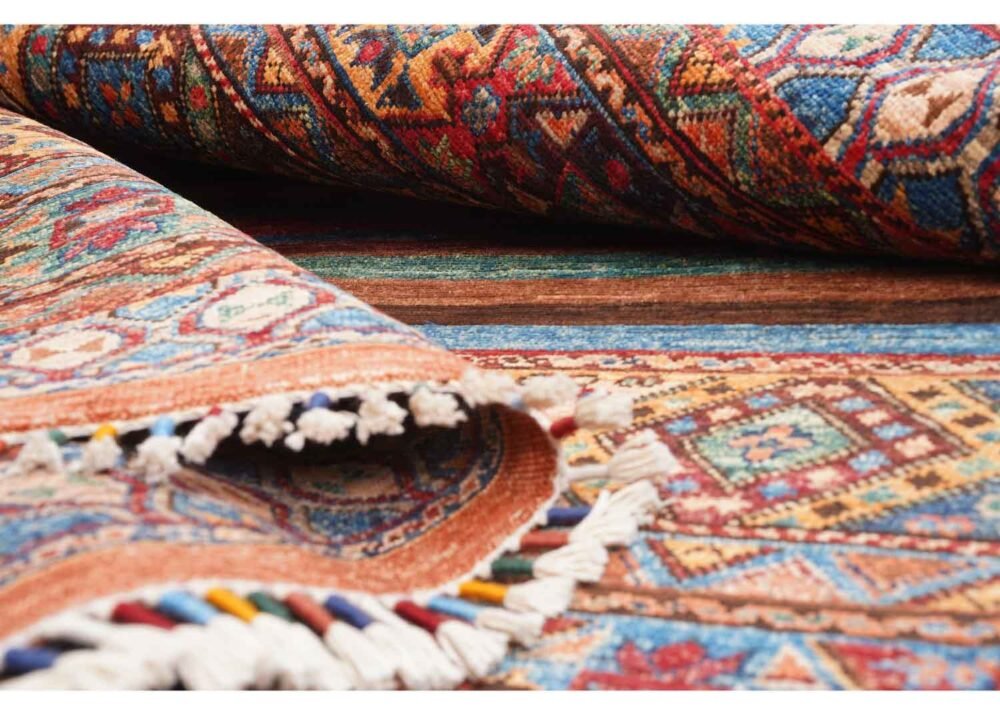 Traditional Sultani Multicolor Striped Carpet for Small Areas 4.4x2.7 ft - Rugs 1