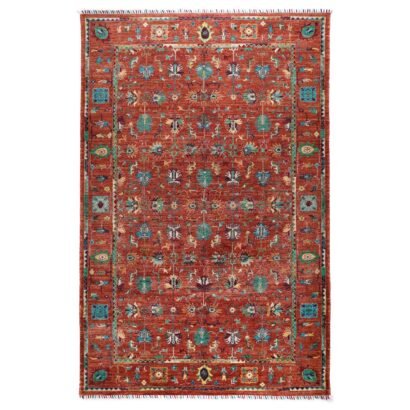 Traditional Sultani Orange Outdoor Rug Oriental Pattern 10x6.8 ft - Rugs 1