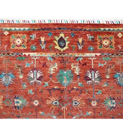Traditional Sultani Orange Outdoor Rug Oriental Pattern 10x6.8 ft - Rugs 1