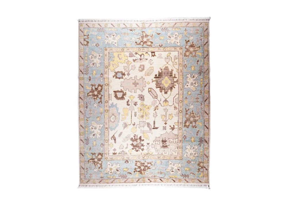 Traditional Usak Oriental Area Rugs 9.7x8.2 ft Hand-Knotted - Rugs 1