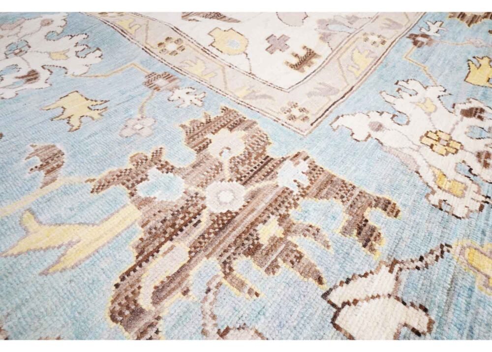Traditional Usak Oriental Area Rugs 9.7x8.2 ft Hand-Knotted - Rugs 1