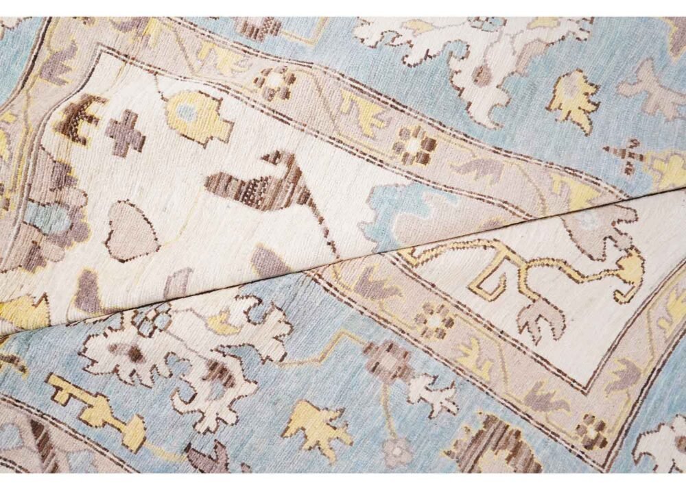 Traditional Usak Oriental Area Rugs 9.7x8.2 ft Hand-Knotted - Rugs 1